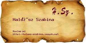 Halász Szabina névjegykártya