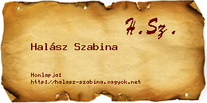 Halász Szabina névjegykártya